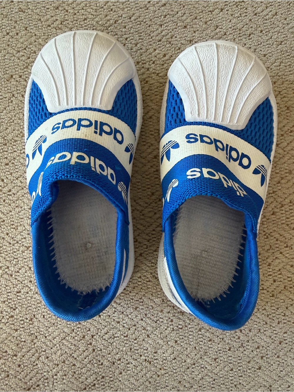 Adidas Kids Royal Blue & White Slip-On water shoes